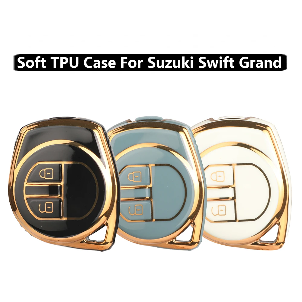 Jingyuqin New Remote Soft TPU Car Key Case FOB For Suzuki Swift Grand Liana SX4 Vitara Amagatarai Jimny Alto Ignis