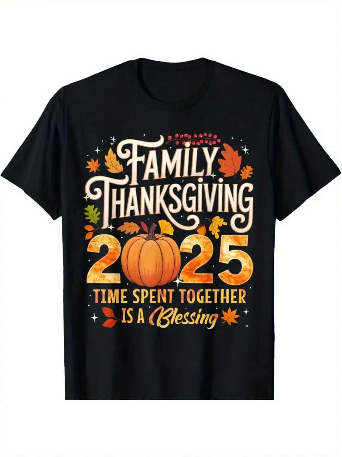 

2025 New Unisex Family Thanksgiving Shirt - Heavyweight Crew Neck Tee Men & Women - Thanksgiving,Halloween Family Outfits