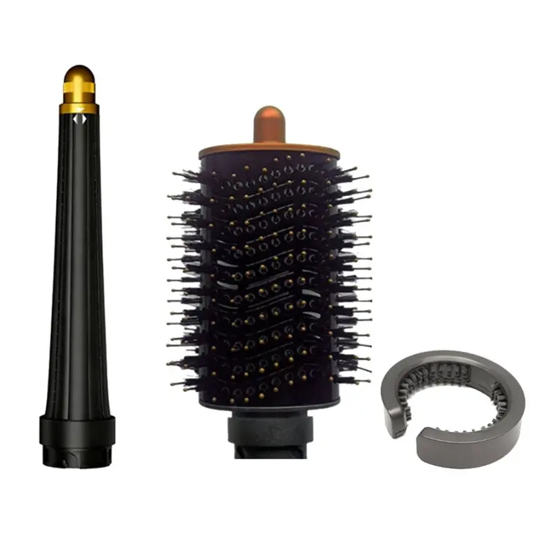 

YANA35R Curling Iron Conical Barrels& Smoothing Brush Set For Shark Flexstyle Long Curling Iron Textured Wave Smooth Hair Style