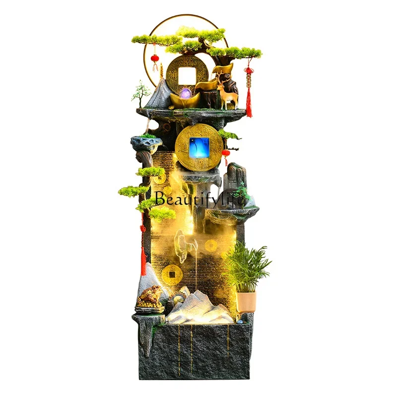 

FG10 Декоративный фонтан для гостиной с циркулирующей водой, аквариум для рыбок, ландшафтный дизайн, комнатный фонтан-горка