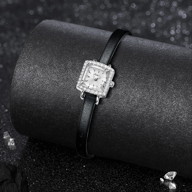 Sotoiru Watches For Woman 2025 New Square Case Lady Fashion Quartz Wristwatch with 3PCS/Set Leather Strap Brand Original Design