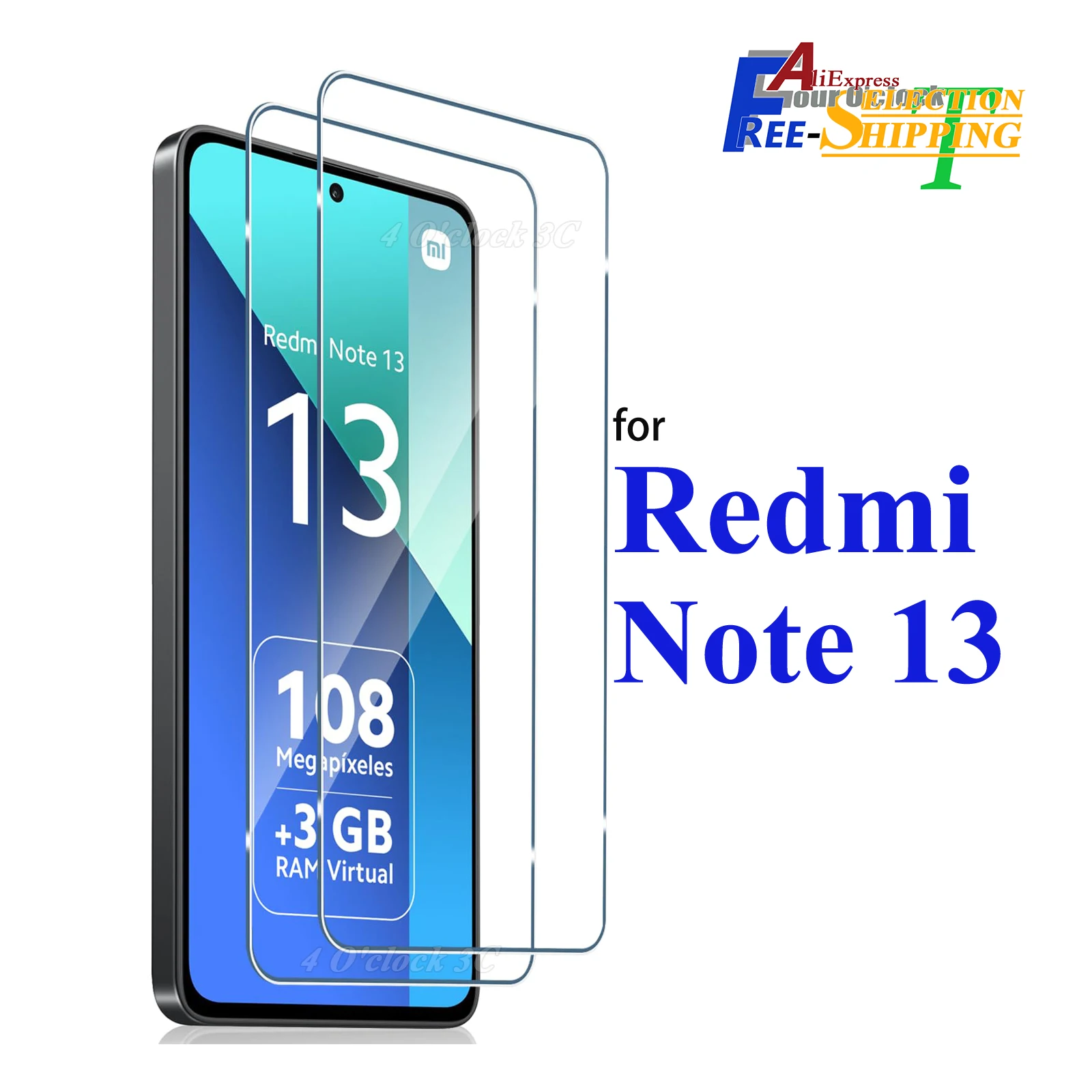 For Xiaomi Redmi Note 13 Screen Protector Tempered Glass Crystal Mica 9H HD Clear Transparent Anti Scratch