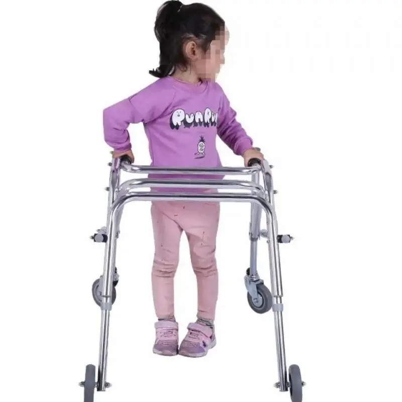 Cerebral Palsy Children Walking Aid Hemiplegic Lower Limb Rehabilitation Training Foldable Thickened Aluminum Alloy Walker