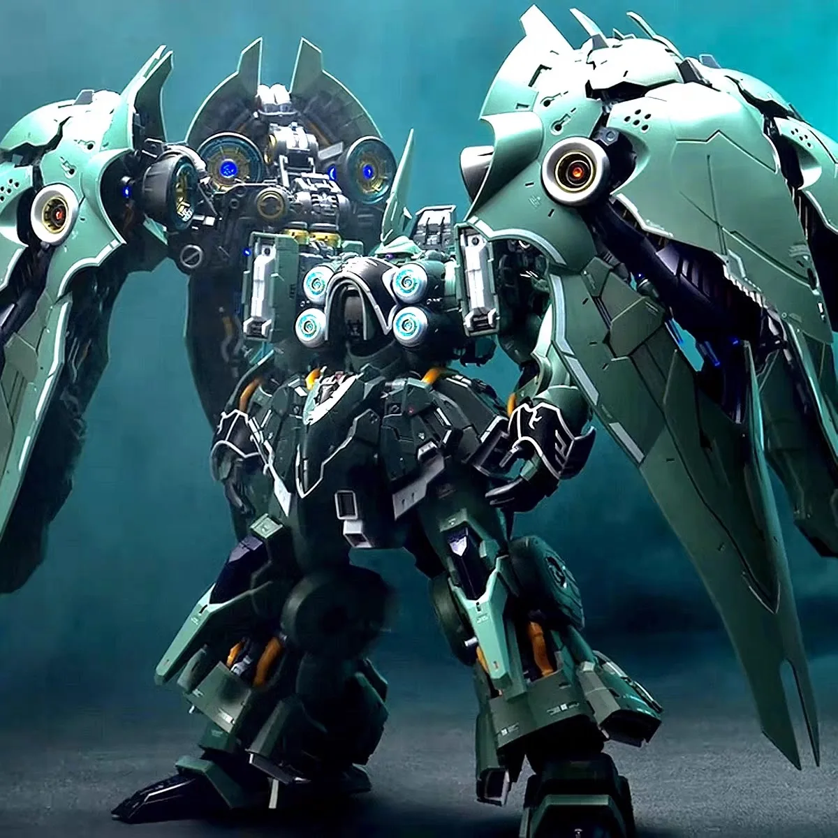 متوفر محور نموذج يعمل أوسريس المهيمن الجوي 1/100 تجميع الحركة نموذج اللعب Mecha NZ-666 Kshatriya LED طقم إضاءة