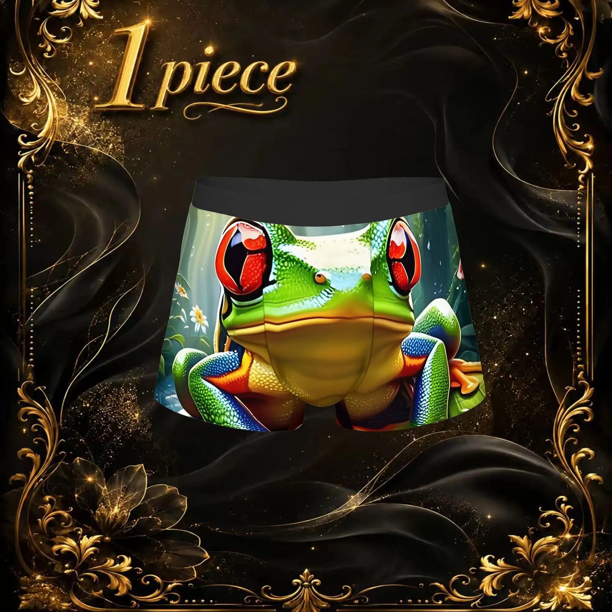 1pc Popular Tree Frog Apron boxers  adults  Breathbale Panties Men's Underwear Ventilate Shorts Boxer Briefs