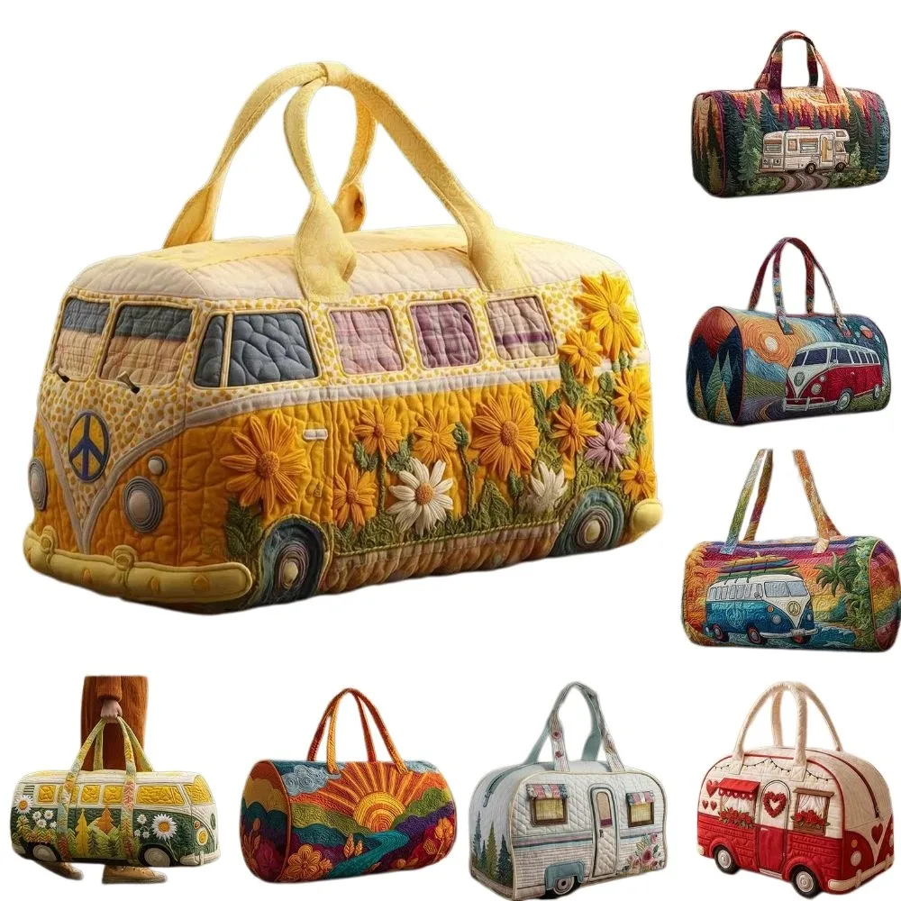 Adjustable Strap Quilted Duffle Bag 3D Quilting Craft Large Capacity Short-distance Handbag Tote Bags Travel Duffel Bag - view 3