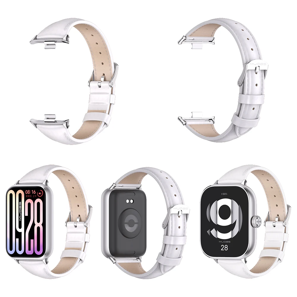 Mi band 8 pro pulseira de couro para xiao mi mi banda inteligente 9 pro pulseira miband 8 pro pulseira mulher cinto para redmi relógio 6 5 4