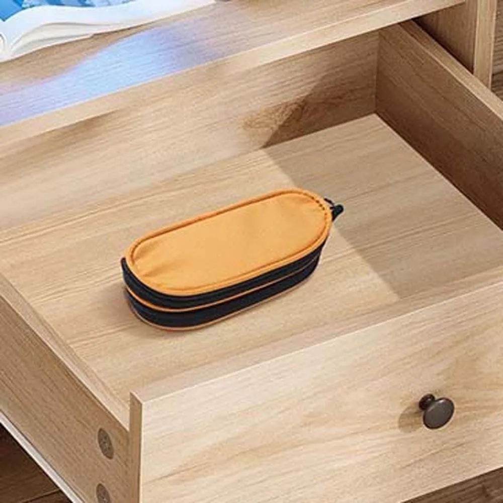 

Portable Double-layer Glasses Organizer Cloth with Key Ring Eyewear Storage Bag Large Capacity Anti-scratch