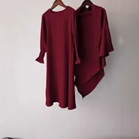 2 pièces ensembles musulman Ramadan Robe de prière Abaya costume enfants filles Eid Khimar Hijab arabe enfants longue Robe foulard caftan robes 2