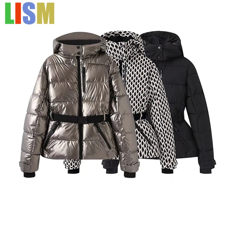 LISM Winter outerwears Women's Cotton Padded Parka Women Stylish Fashion Simple Versatile Waist Hooded Cotton Jacket clothing