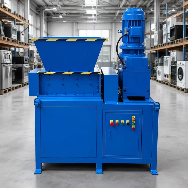 for OEM ODM Single Shaft High Collection Rate Industrial Waste Electronic Electrical Products Shredder Crusher 7.5kW Motor