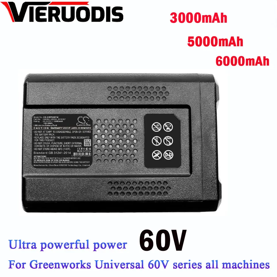 For Greenworks 24V 40V 60V 80V 82V BLF442 CSC404 CSF401/405 82CS27 82CS34 82BH22 82BD250 Power Tool Battery