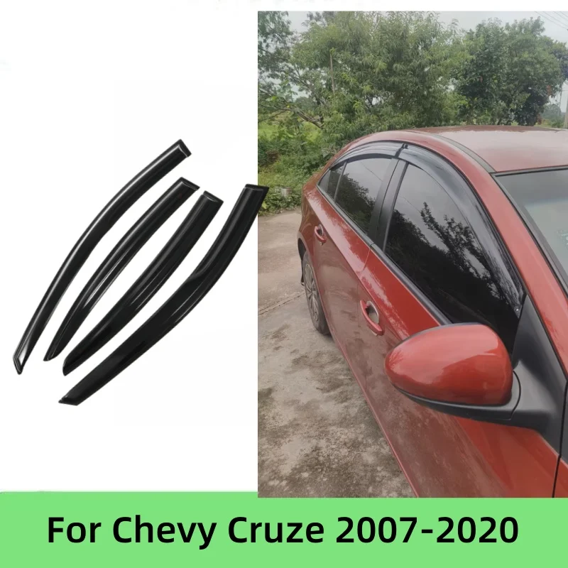 For Chevrolet Chevy Cruze Sedan 2009-2014 / 2017-2020 Car Window Visor Rain Deflector Sun Guard Weathershield Awnings Shelter
