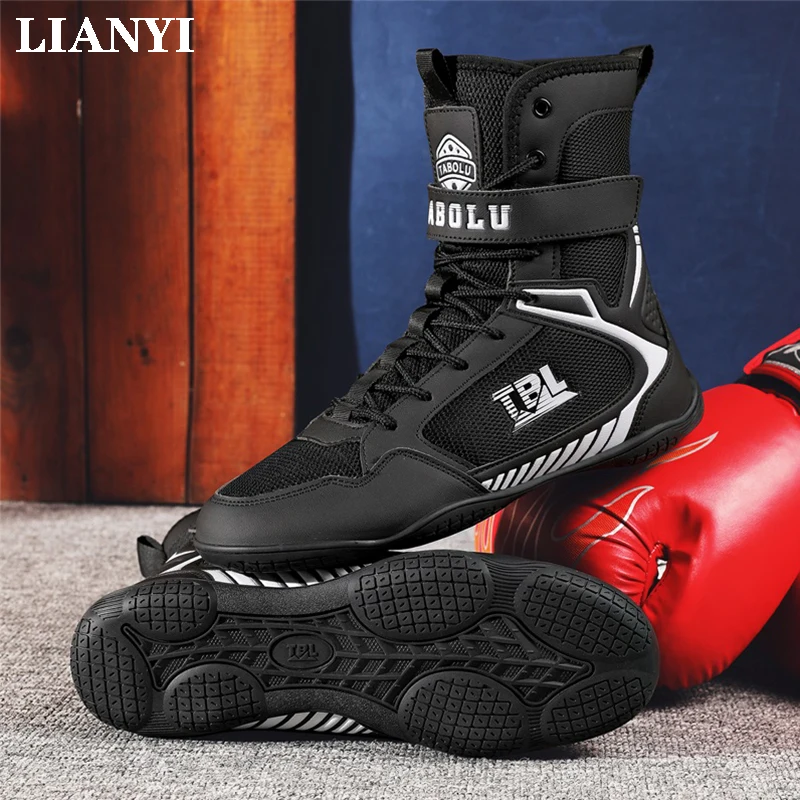 

Боксерские кроссовки LIANYI больших размеров, высококачественные, с отличным сцеплением, для борьбы, молодежные спортивные кроссовки, мужские кроссовки для тяжелой атлетики и фитнеса