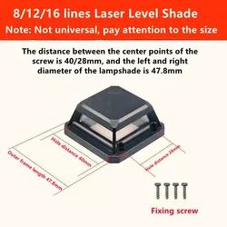 8/12/16 linii Laser Level Szkło ochronne do niwelatora laserowego Samopoziomująca pionowa pozioma osłona ochronna Akcesoria