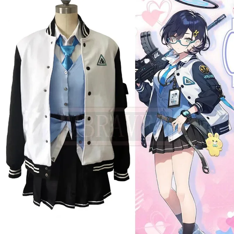 

Blue Archive Kagami Chihiro Cosplay Costume Halloween Party Uniform Custom Made Any Size