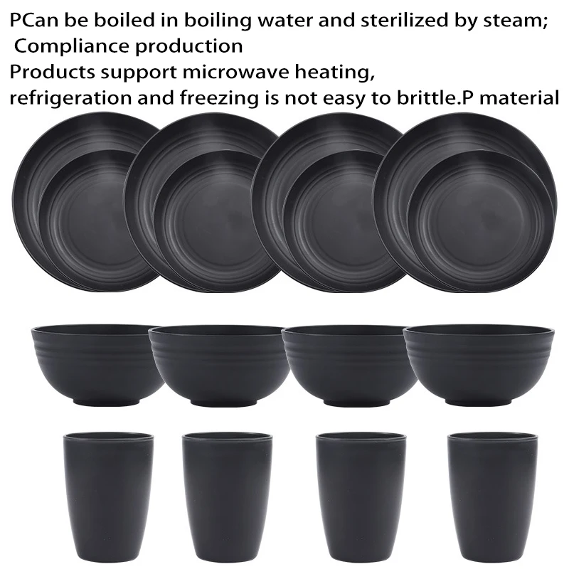 16/32pcs wheat containers are very durable, can be cleaned by microwave oven and dishwasher, and can be reused.