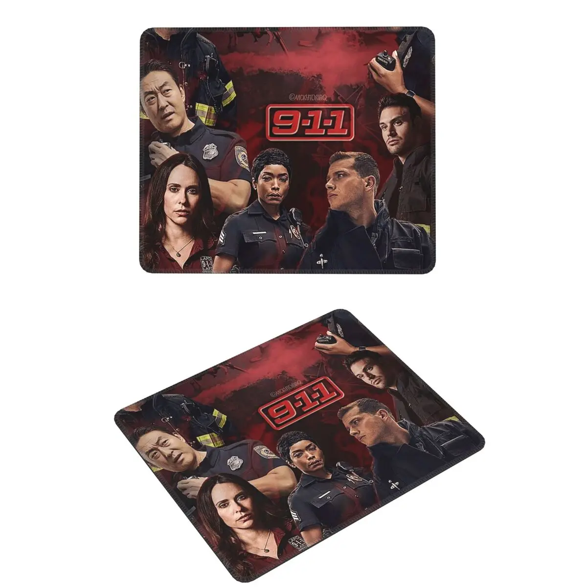 

9-1-1 - Коврик для мыши с красными бликами, коврик для компьютерной клавиатуры, коврик для мыши, геймерский коврик для ноутбука, офисные аксессуары, настольные коврики