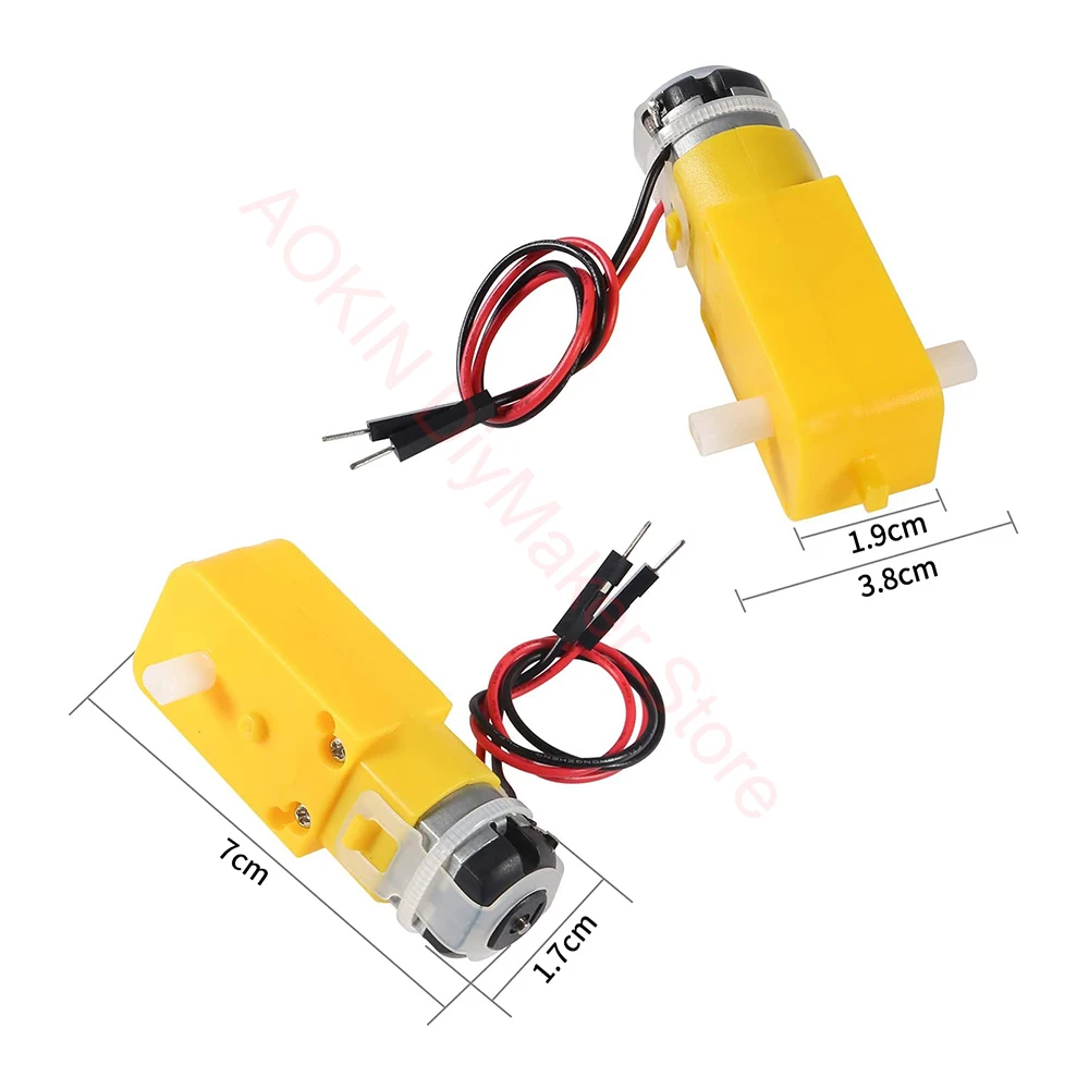 TT Motor Smart Car Robot Gear Motor with Cable DC Electric Gear TT Motor for Arduino DIY Smart Car Robot Aircraft Toys