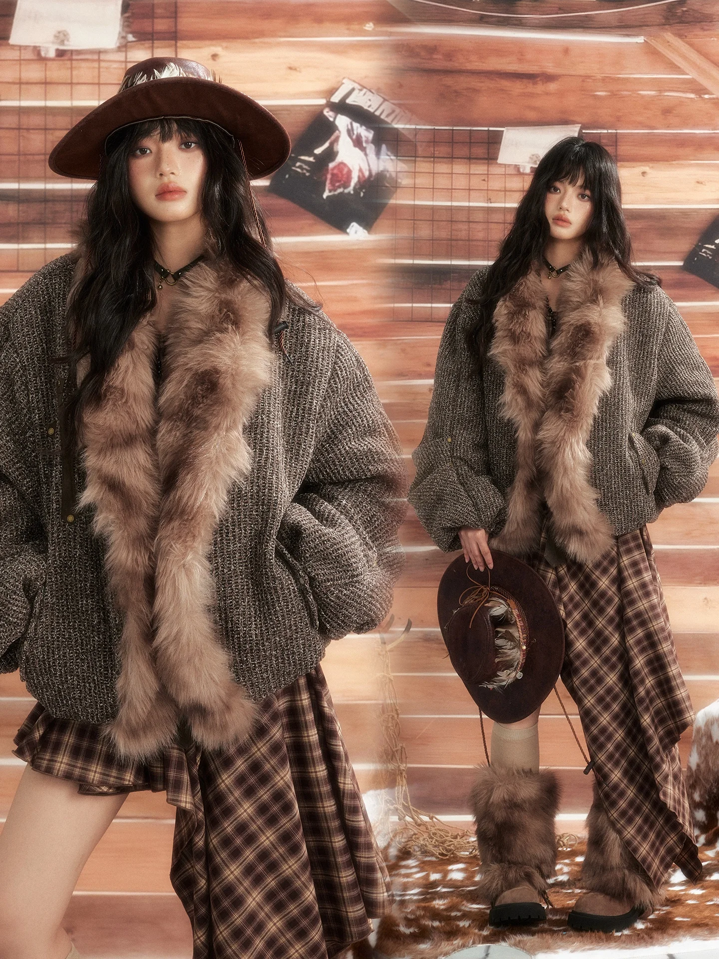 

Утепленное женское пальто из экологичного меха с толстой подкладкой, американского стиля, для зимы