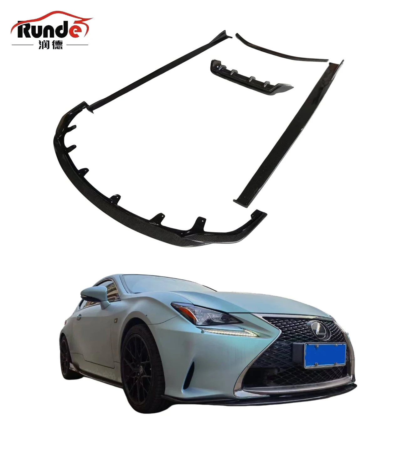 

Runde Top Quality Body Kit for Lexus RC 15-17 Upgrade Carbon Fiber Auto Part Front Lip Diffuser Side Skirt Rear Spoiler Tuning