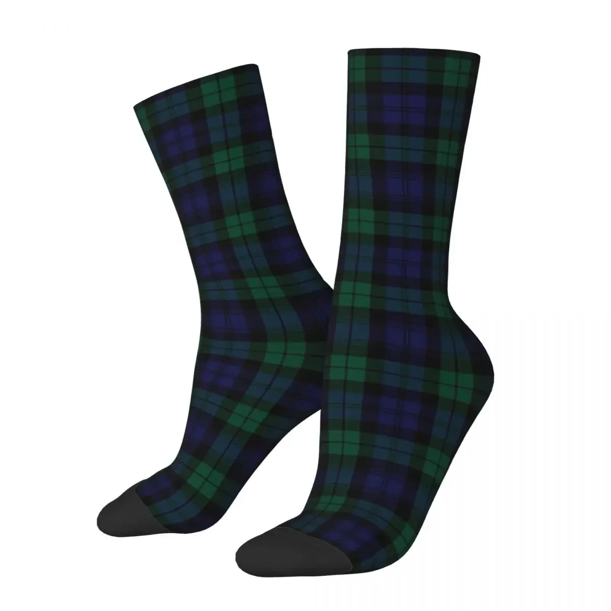 Blackwatch Tartan Clothing Modern Cute Blue And Green Plaid Socks High Quality Stockings All Season Long Socks Accessories