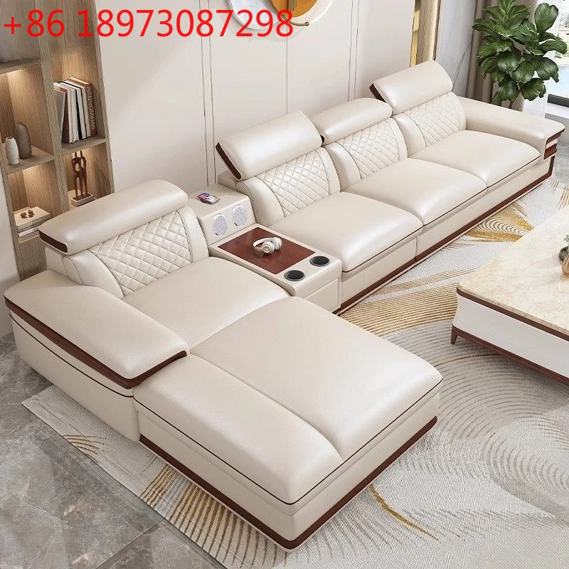 

Современный простой кожаный диван для гостиной, дома, свет, роскошный диван, комбинация наложницы