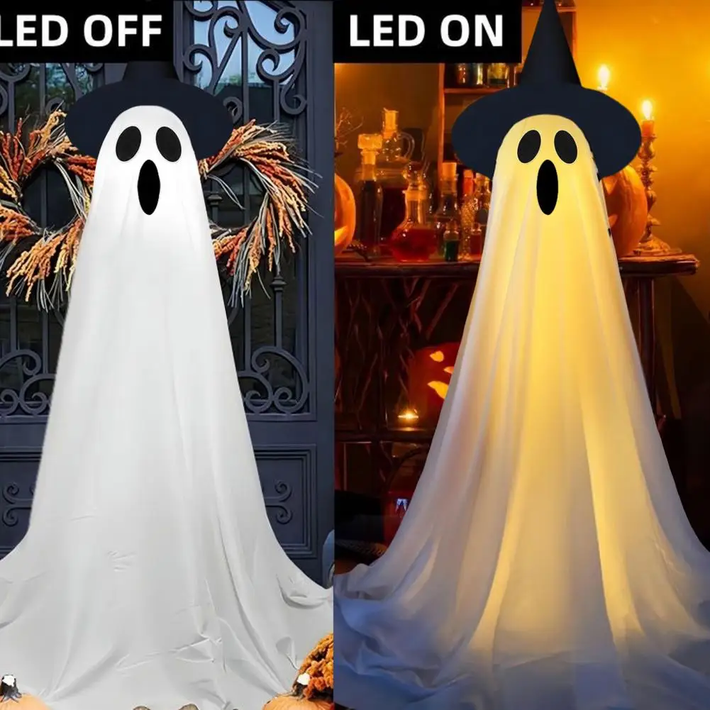 Spectacular Halloween Display Spooky Halloween Ghost Figurine String Lights Set for Outdoor Decoration with Remote for Porches