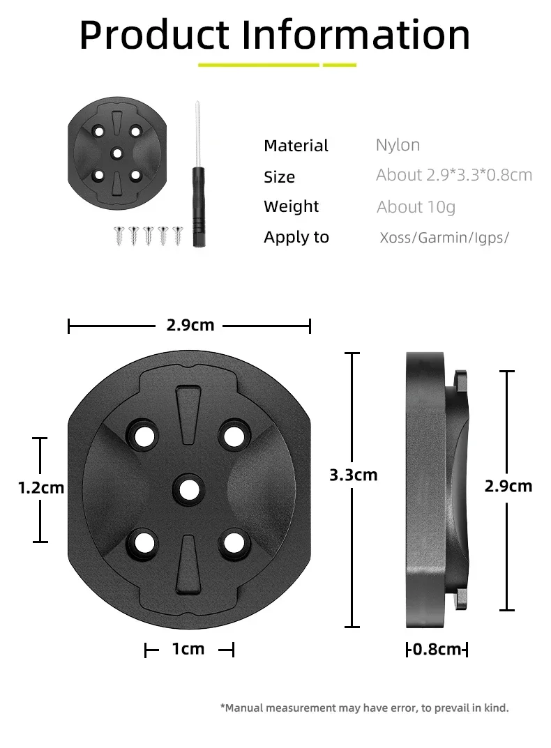 Ultraleichte Fahrrad-Tachometer-Reparaturbasis für Garmin Xoss Igps Fahrradcomputer-Reparatursets – Detail 2