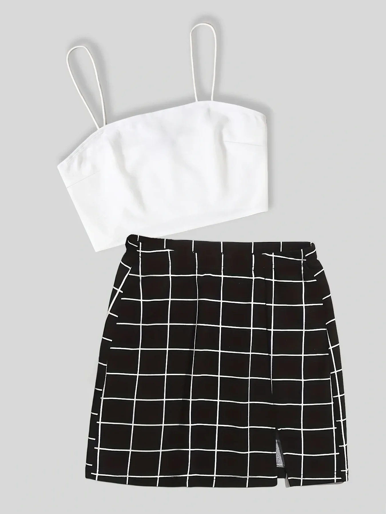 ชุดกระโปรงครึ่งตัวคอเชือกผูกแบบเช็คสำหรับผู้หญิง ดีไซน์หรูหรา มีสไตล์ ทันสมัย และเซ็กซี่