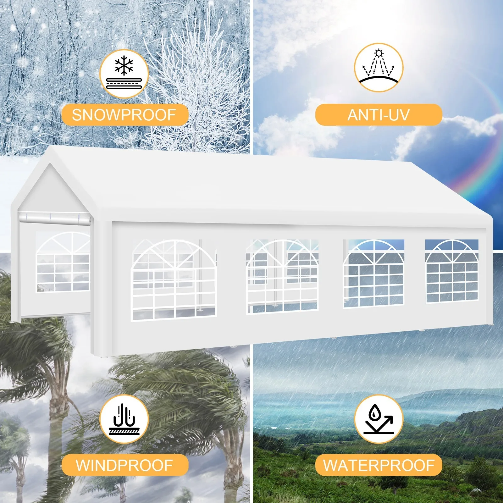 

13'x26' Outdoor Canopy Heavy Duty Sun Shelter Garage Storage Shed Tent