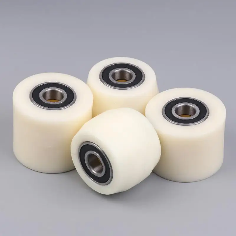【W】Replacement Caster Wheels Fork Wheel Bearing Small Hydraulic Lifting And Handling Wheels Polyurethane Nylon Wheels
