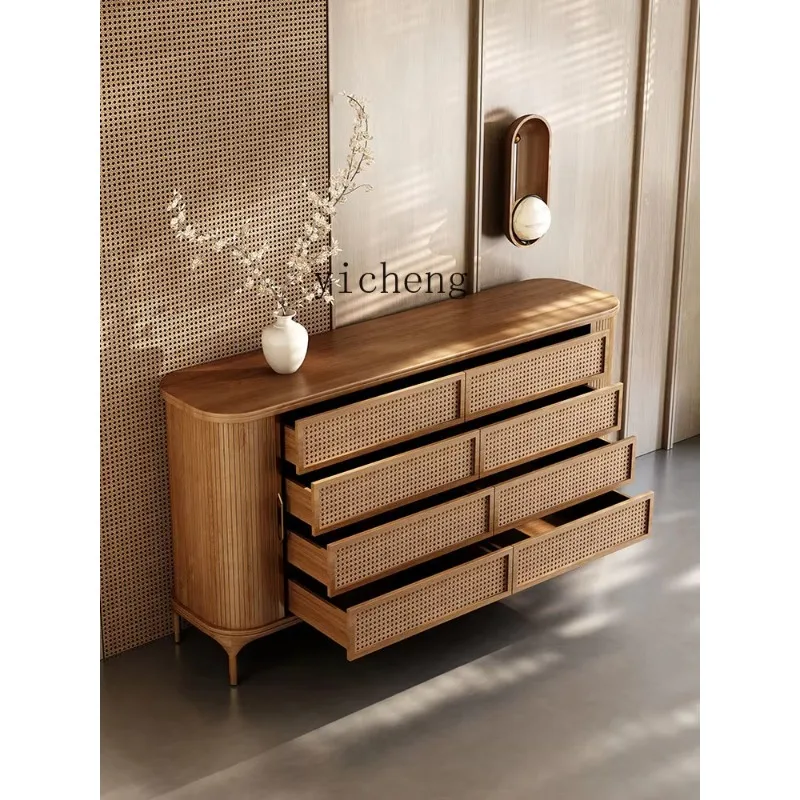 GZ-26  eight-bucket cabinet retro bedroom log wind drawer storage cabinet entry foyer entrance cabinet