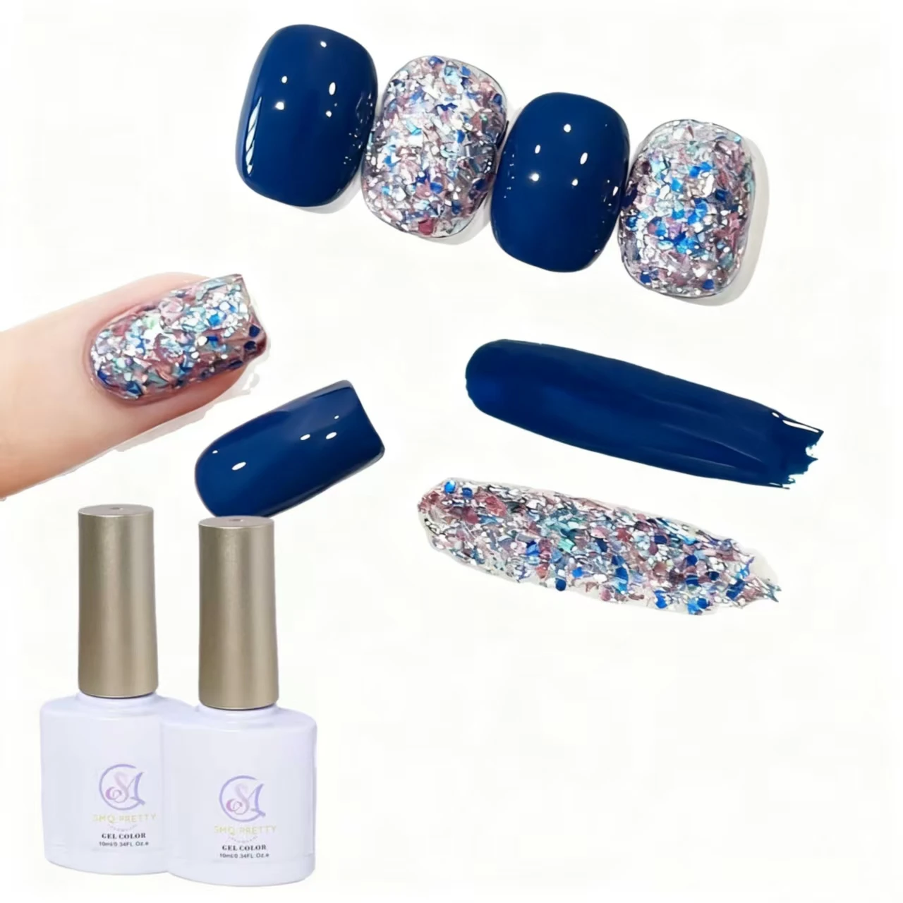 

Candy sequins - Spring and Summer nail art popular candy sequin solid color combination 2-color set, colorful sequins paired