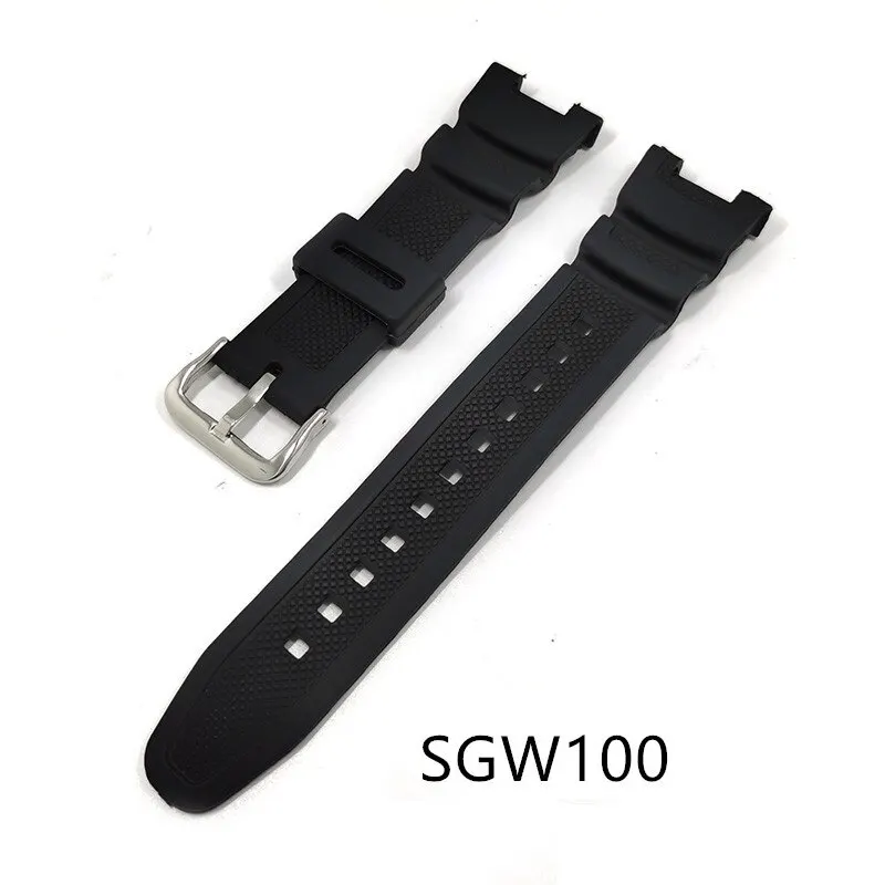 Watch Accessories PU watchband For Casio G shock sgw100 SGW-100 Sport Strap SGW-100-1V SGW-100-1VDF Waterproof Rubber Bracelet