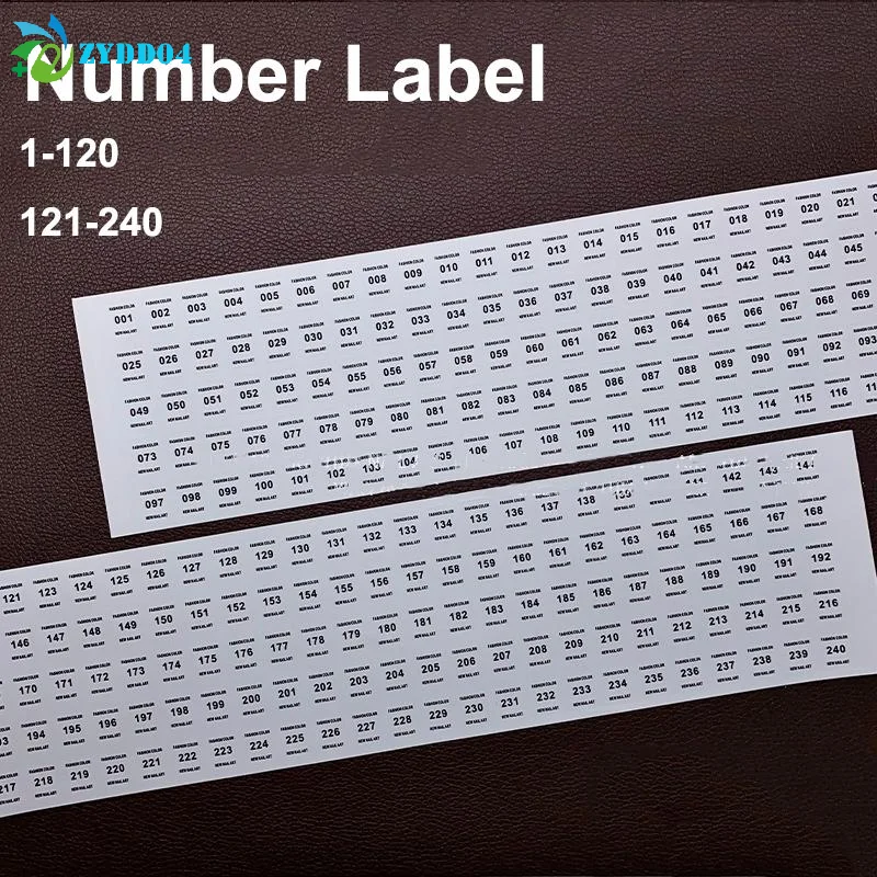 ●1 sheet White Number Sticker Label For Nail Polish Color Gel Varnish Marking Digital Label Sticker Manicure Tool , N1-240