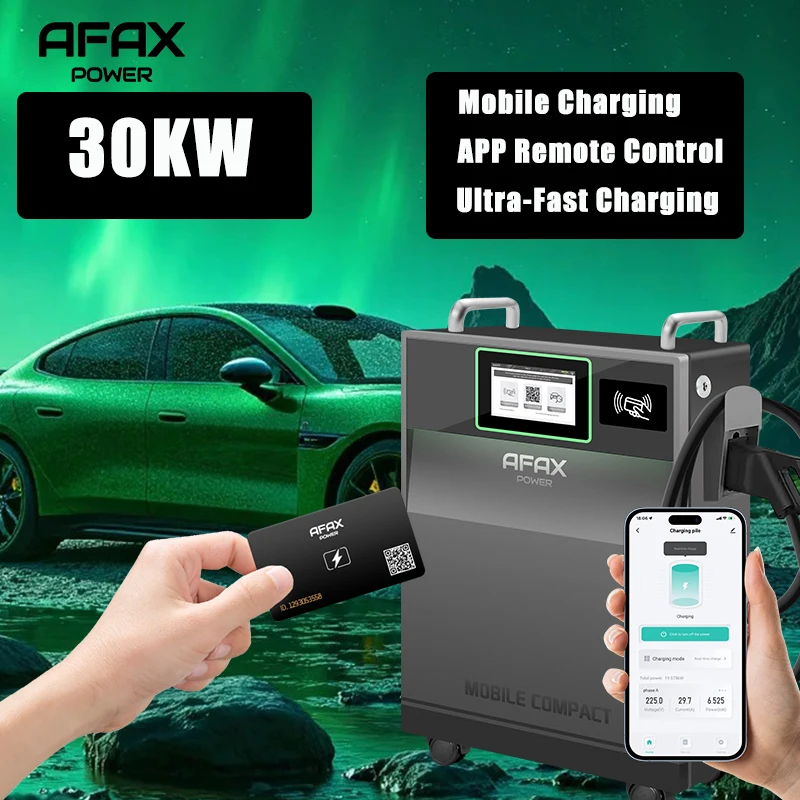 AFAX 30KW 40KW CCS2/GBT DC portátil WIFI APP Control EV estación de carga rápida para cargador de coche eléctrico