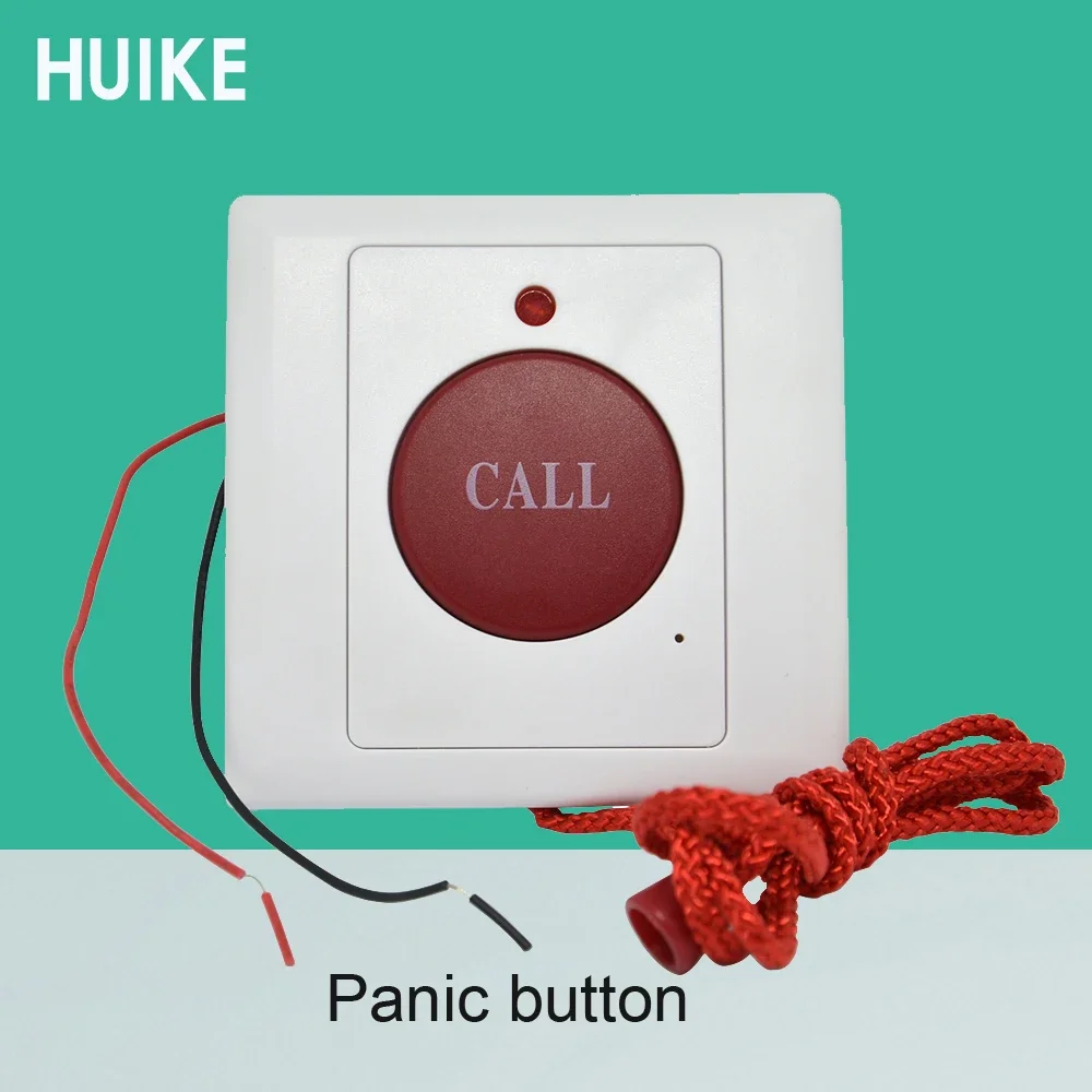 

10 PCS Emergency Call Button Normally Open Signal 86mm Size Rope Style Panic Button Alarm System Automatic Restoration