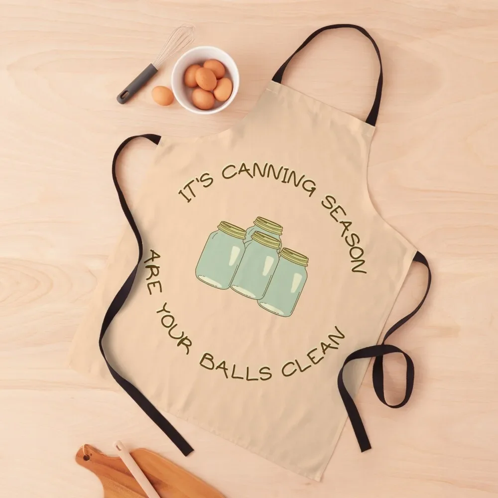 

It's Canning Season, Are Your Balls Clean Apron work gowns for women cleaning for women with pocket Woman Work Apron