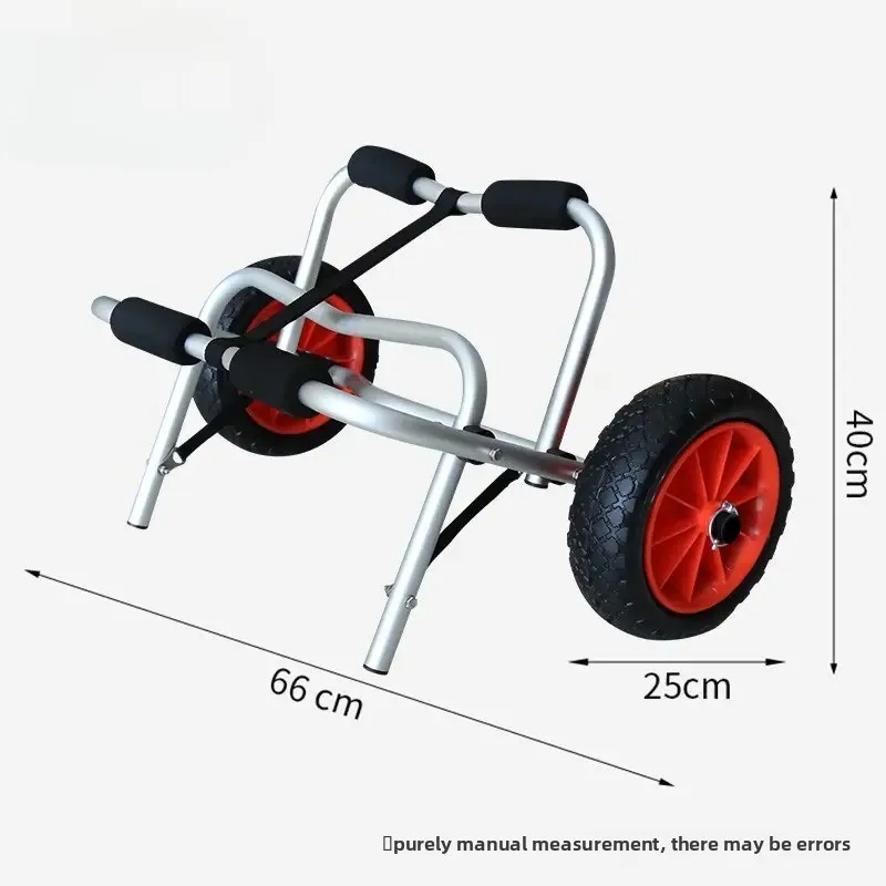 Aluminum Kayak Trolley Portable Canoe Trailer Wheel Cart for Surfboard Beach Water Sports Transport