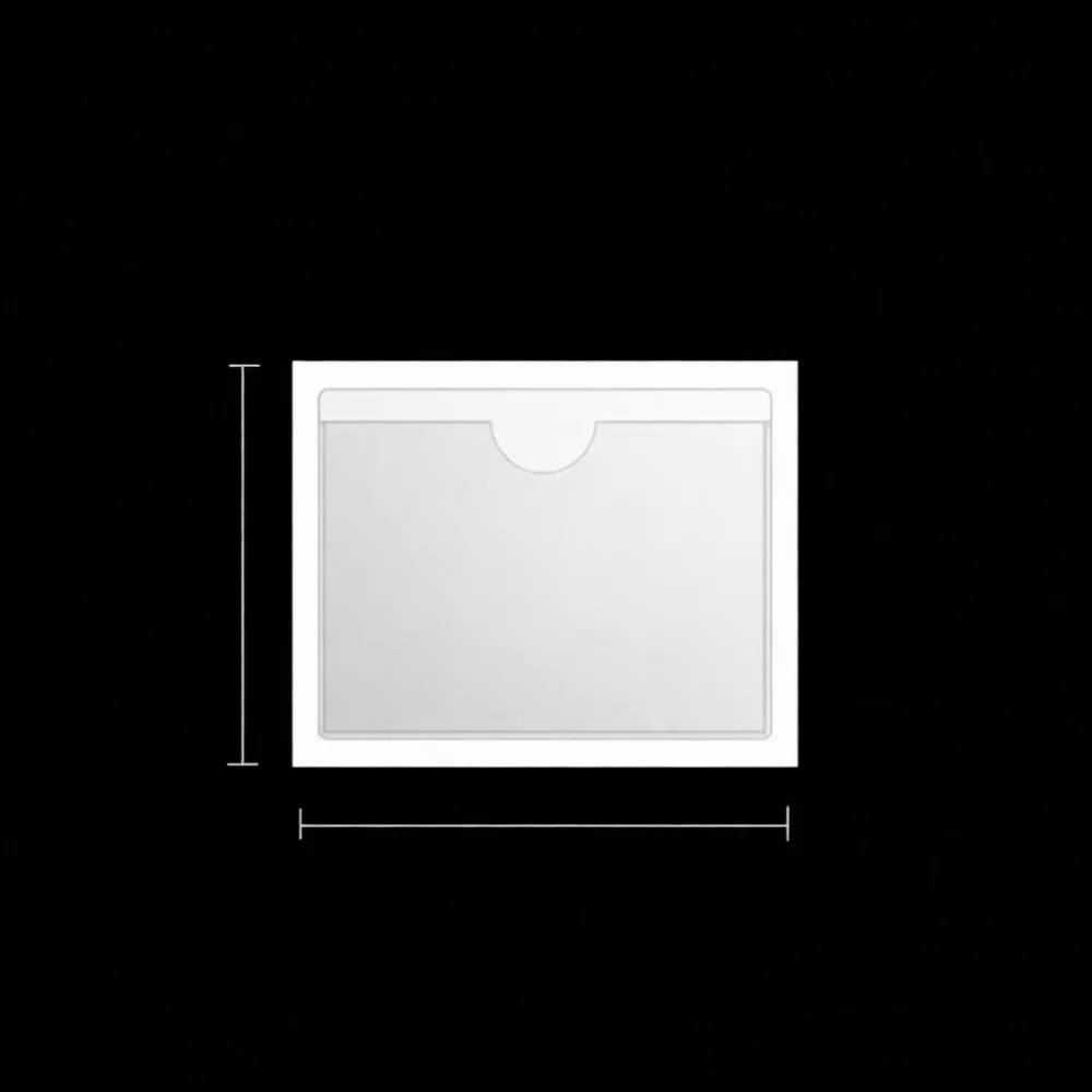 Self Adhesive Clear Label Holder Pocket Transparent Plastic Card Sleeve For Warehouse Bin Shelf Inventory Organization Marker