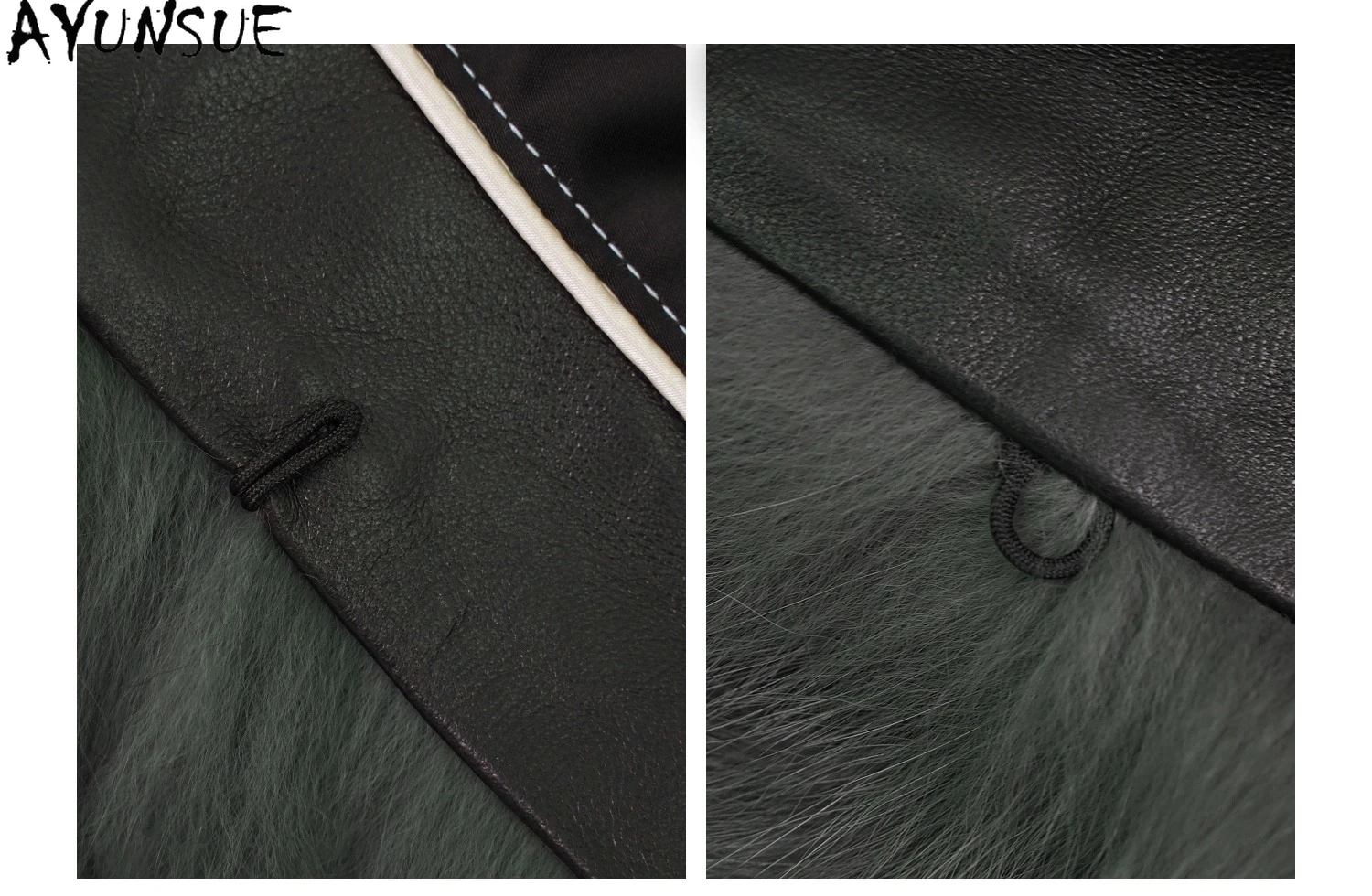 AYUNSUE 天然フォックスファーコート レディース 暖かいリアルファーコート 冬用ジャケット 2025 高級婦人服 新作アウターウェア Шуба Женская