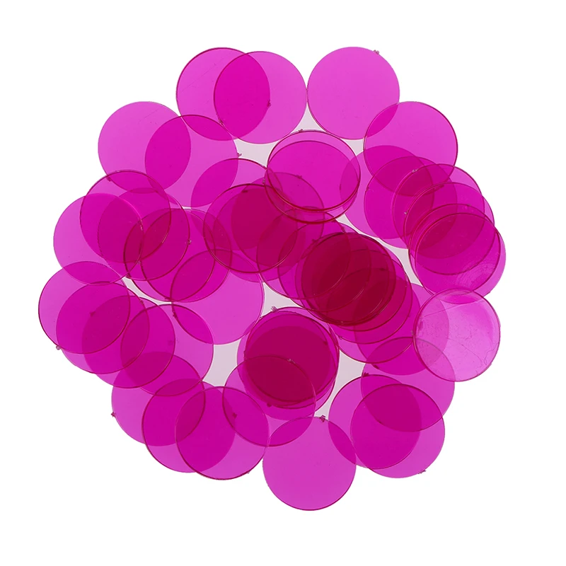 50PCS 15mm Plastic   Casino Bingo Markers Token Family Game Toy, image 8