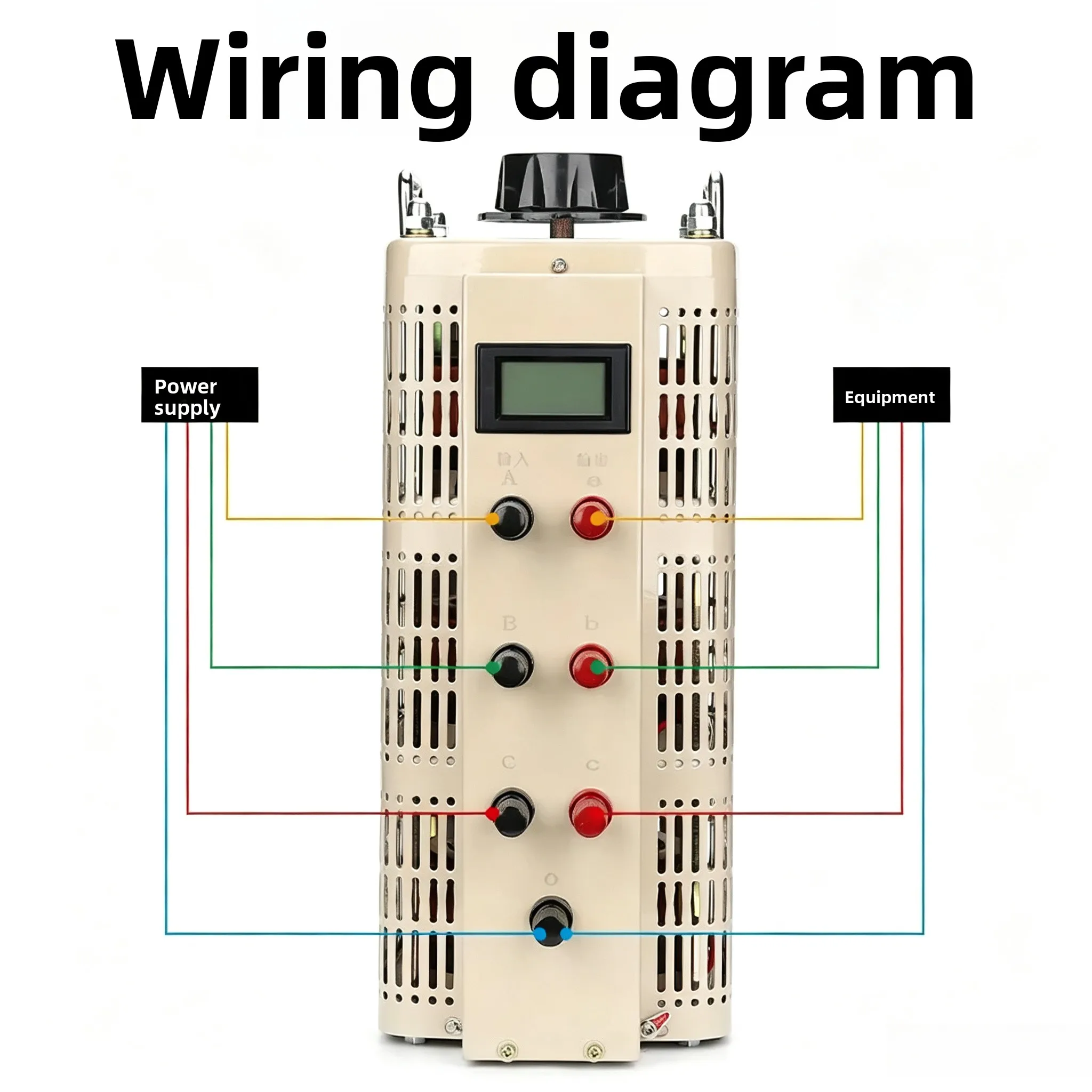 Three-phase Voltage Regulator 380V AC Current TSGC2-9KVA Digital Display 0-750V Step-up Adjustable Transformer 15KW