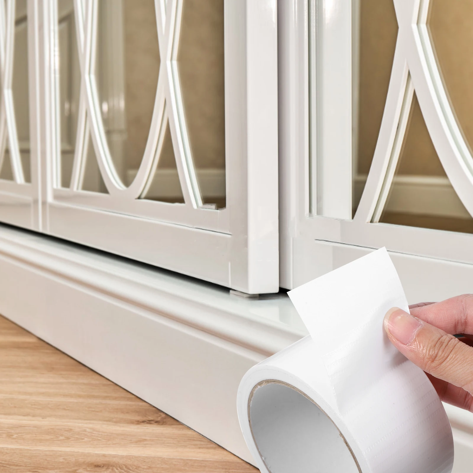 Window Weather Sealing Tape Windproof Weatherproof Sealants White Plastic Strip
