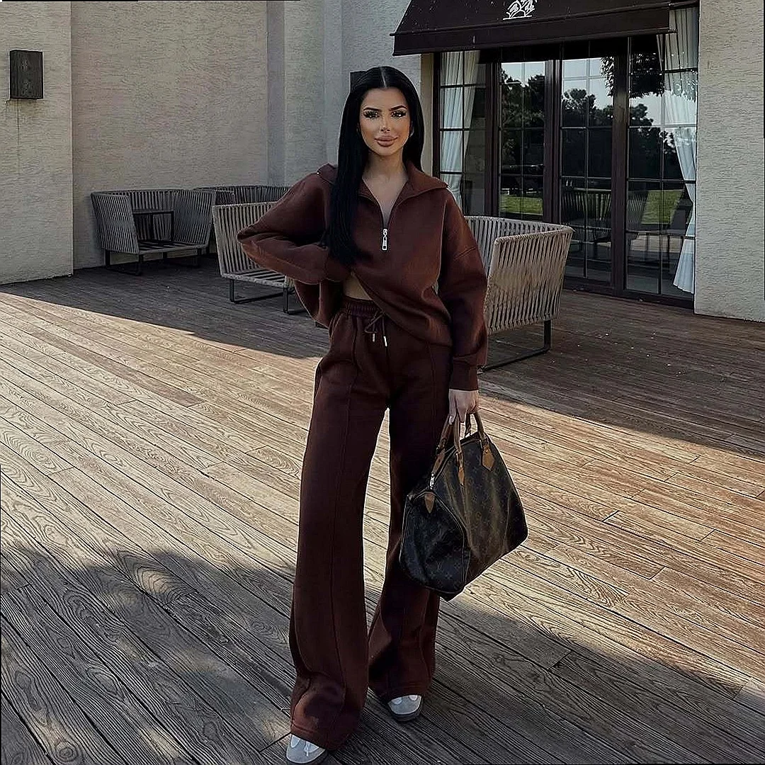 Women's Casual 2 Piece Matching Set Hoodie Sweatshirt with Pants Loose Loungewear Sets Spring Summer