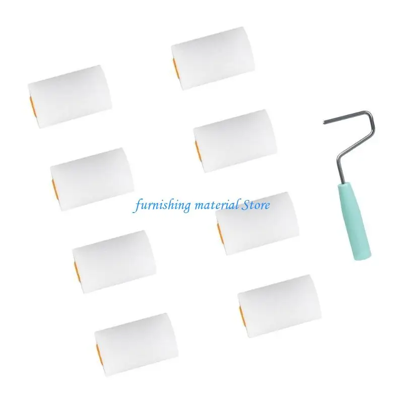 Y5GD 9pcs Pequeno rolo espuma Conjunto