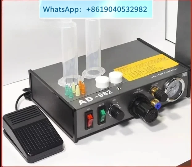 220V AD-982 Semi-Auto Glue Dispenser PCB Solder Paste Liquid Controller Dropper Fluid