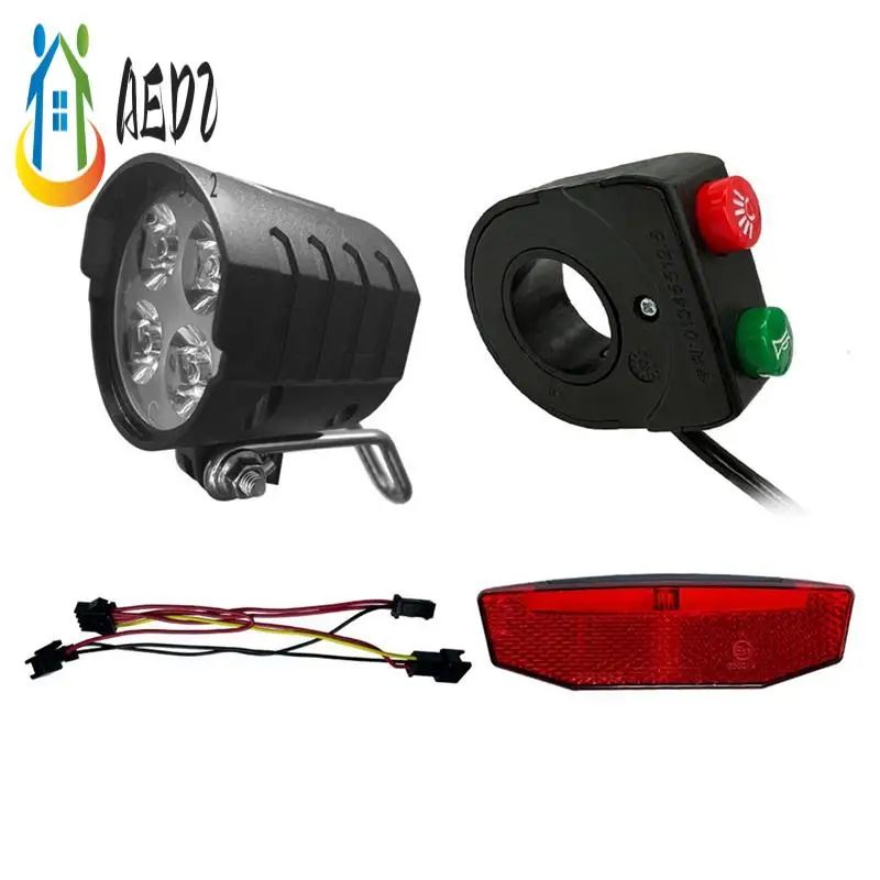 

AED2-Ebike Switch DK11 With QD168 Frontlight DR001 Taillight Warning Light Turn Signal Horn Ebike Accessories