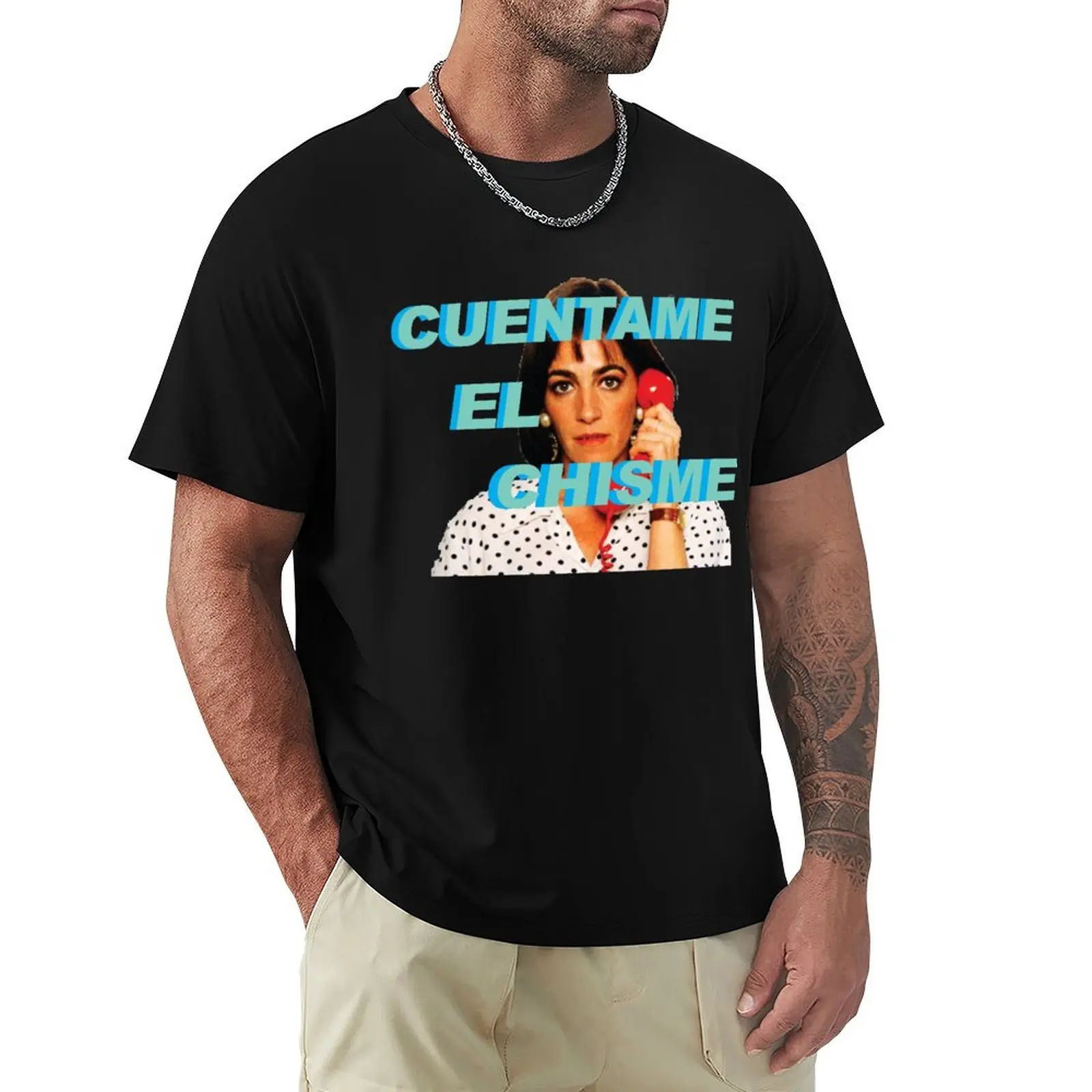 Cuentame El Chisme - Blue T-Shirt Basic Comfort Fit T-Shirt for Men